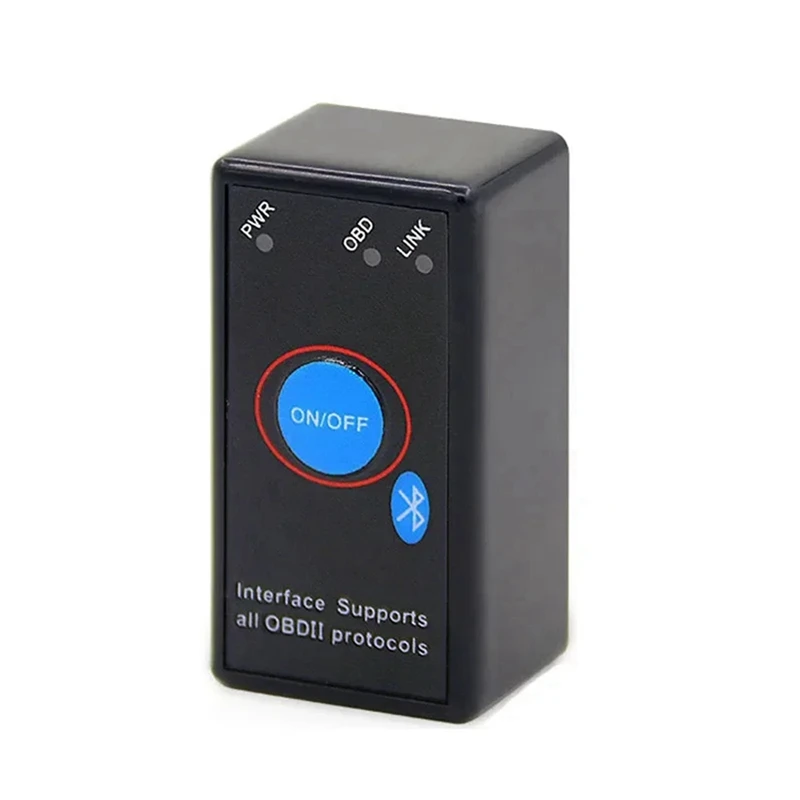 Bluetooth ELM327 V1.5 OBD2 Car Diagnostic Tool ELM327 Power Switch V1.5 On/Off Button ELM 327 Auto Scanner