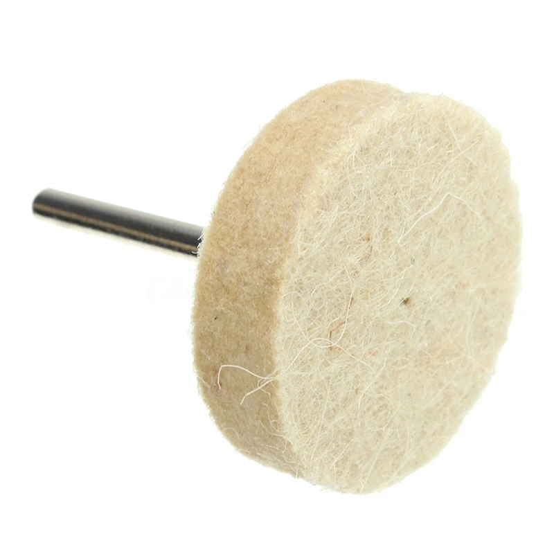 2025 New 100 Pcs Wool Felt Polishing Buffing Round Wheel Tool + 2 Shank For Dremel Rotary & 33 Pcs Soft Felt Polishing Buffing W