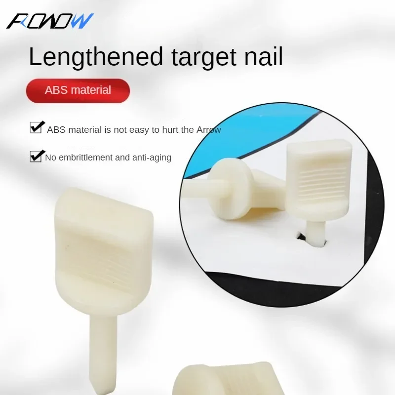 

10PCS ROWOW Bow and Arrow Extended ABS Target Nail 6.5cm Fixed Paper EVA Archery Grass General Archery Equipment