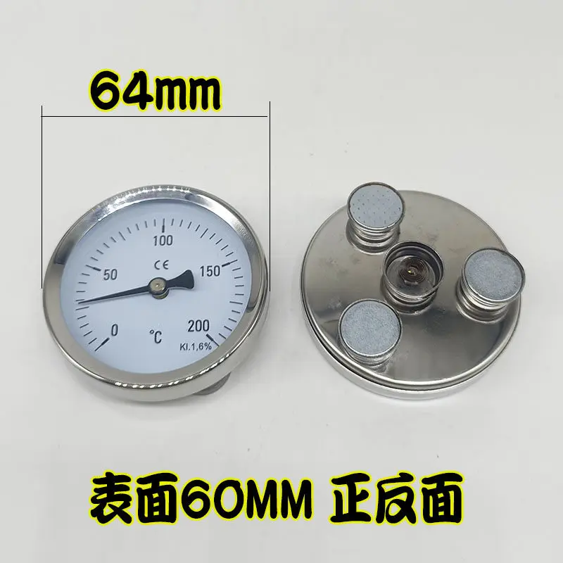 Magnetic Surface Thermometer Dial Temp Gauge for Mold Boiler 0‑100/120/200/300℃ Industrial Temperature Meter