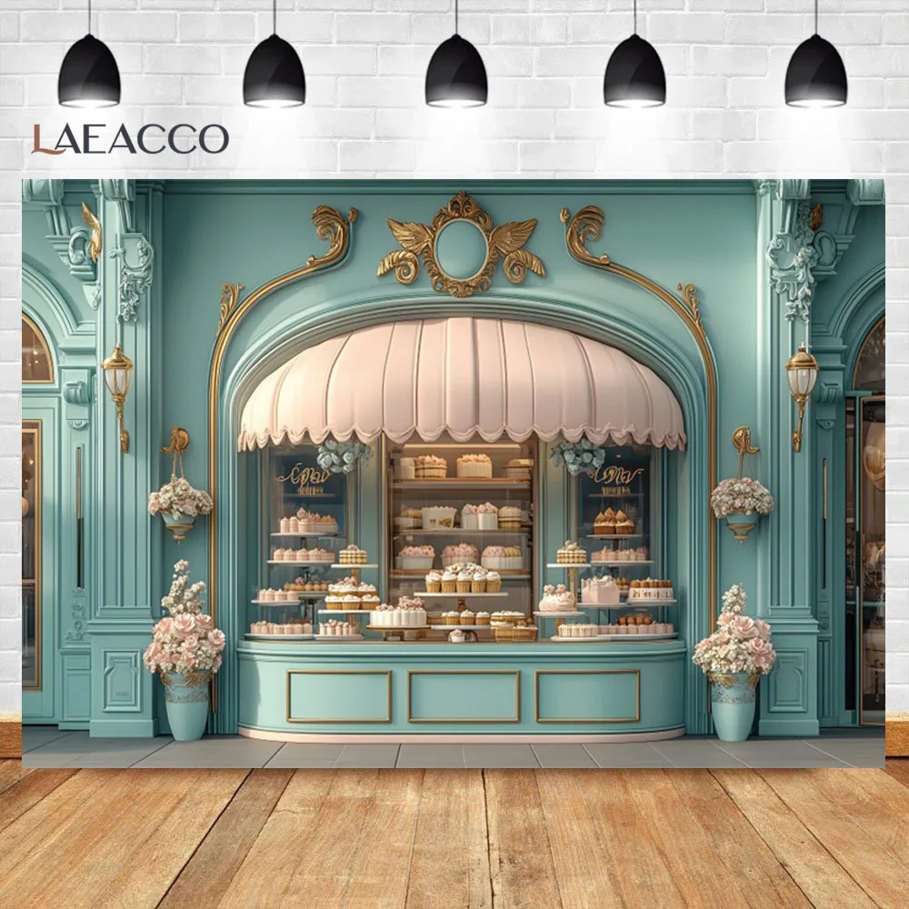 Sweet Shop Backdrop Candy Princess Dessert Shop Girl's Birthday Baby Shower Donut Ice Cream Table Decor Photography Background