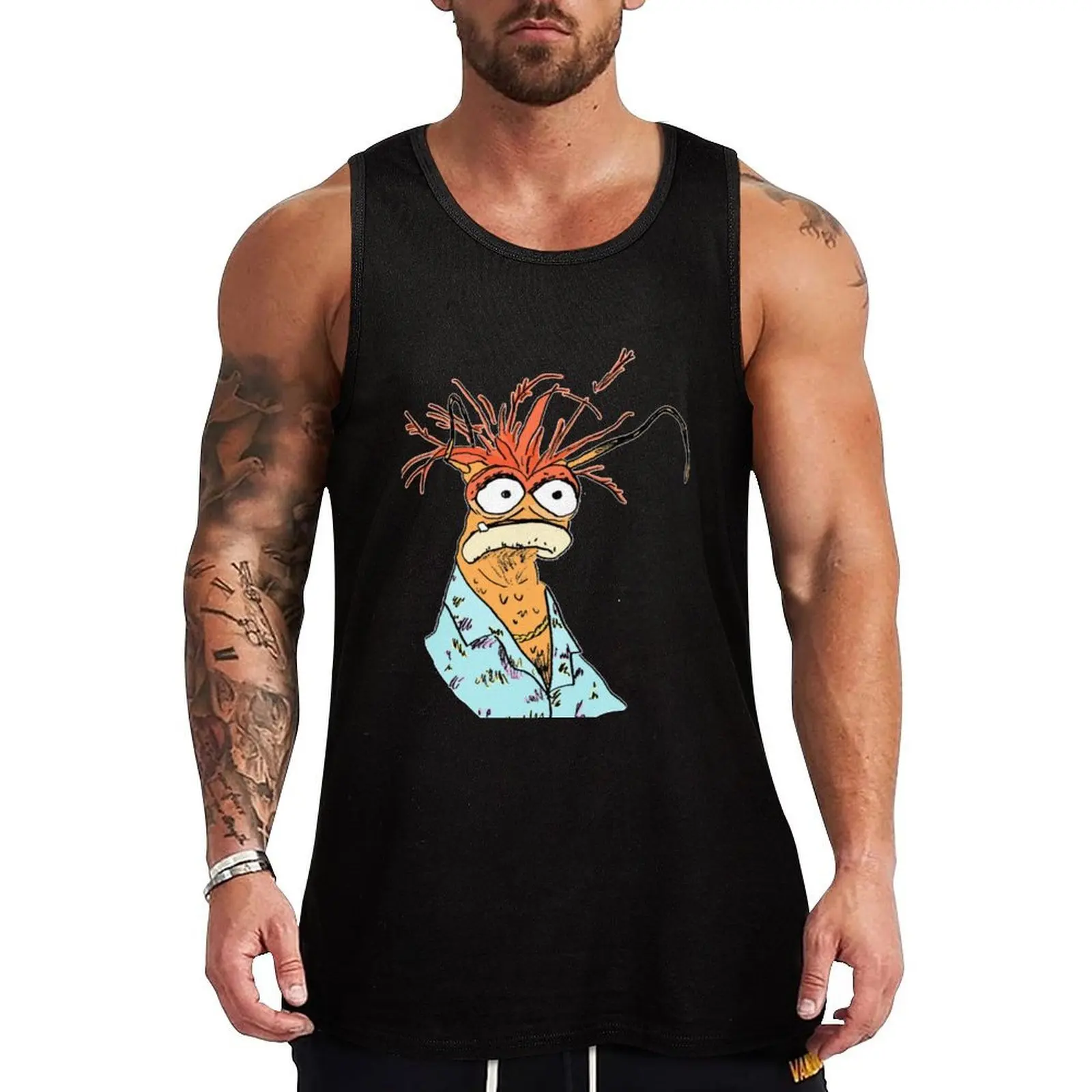 

pepe the king prawn Tank Top Gym t-shirt man singlet for men sleeveless shirt man gym training accessories