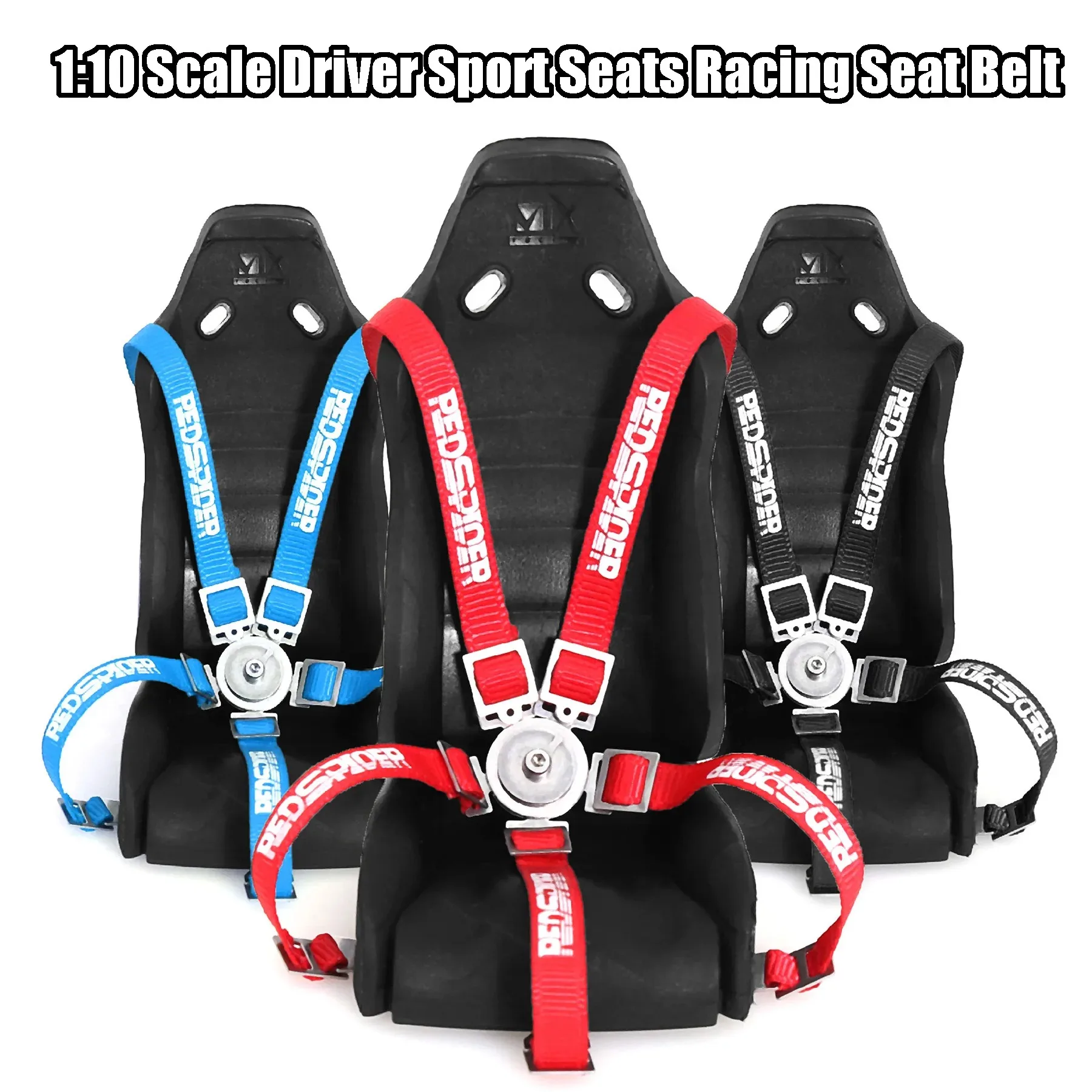 Realistic Simulation Safety Belt - Decorative Car Seat Strap for 1/10 RC Crawler Models - Compatible with Axial SCX10 III, TRX6