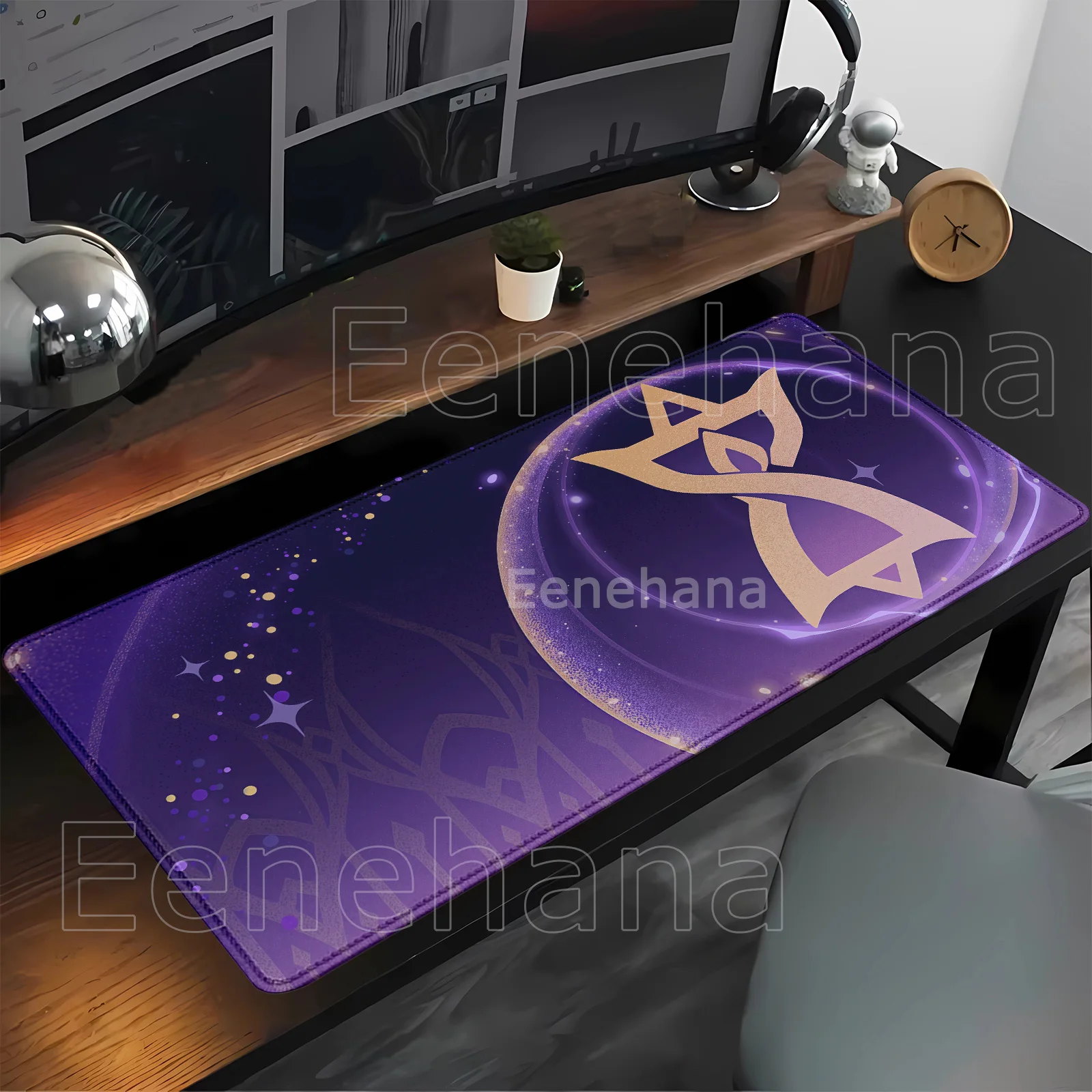Große Genshin Impact Columbina Varka Varesa ‌   Muster-Mauspad mit Tiermotiven, Gaming-Mausunterlage aus Gummi mit HD-Druck, PC-Schreibtischunterlage