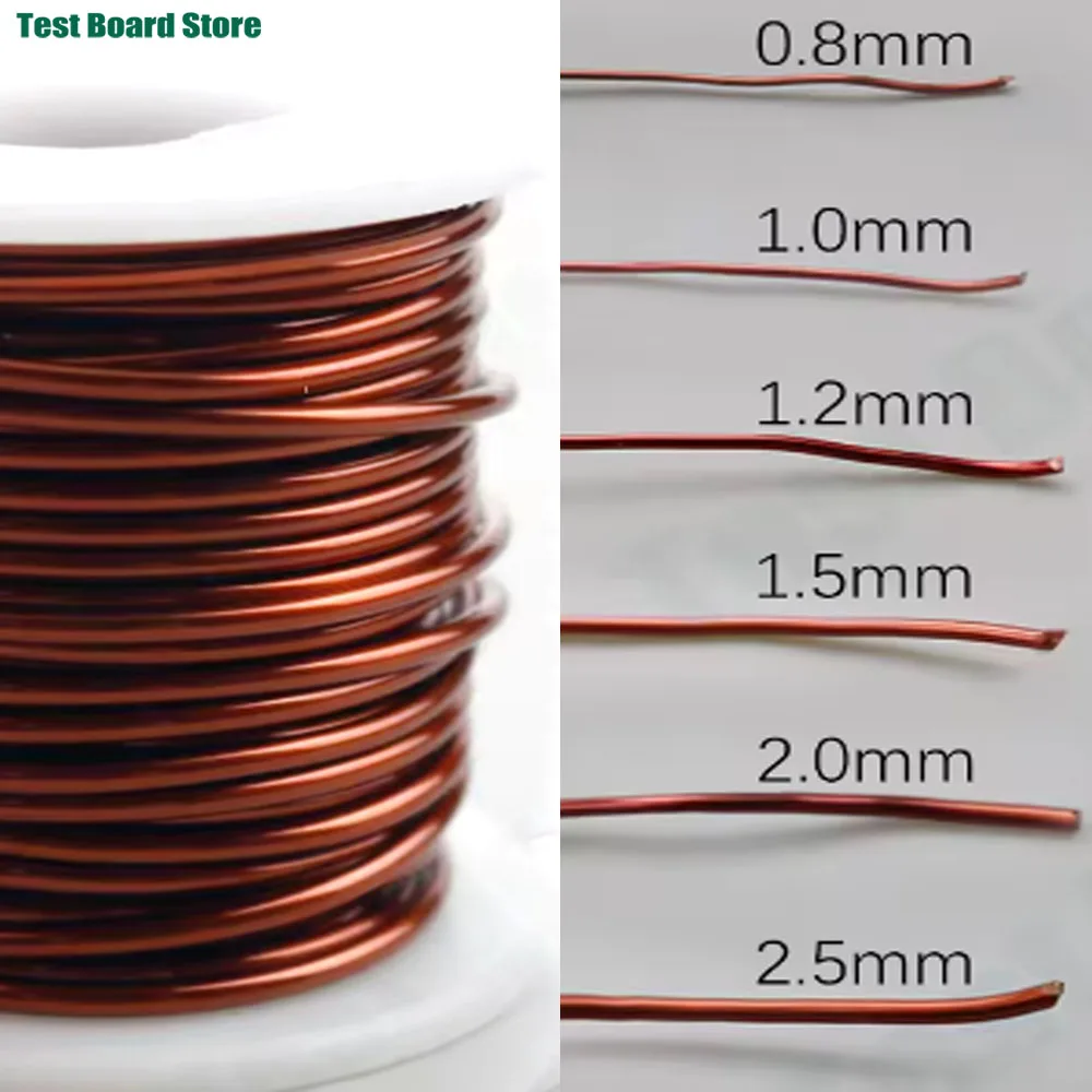 Copper Lacquer Wire 0.8mm 1.0mm 1.2mm 1.5mm 2mm 2.5mm Cable Copper Wire Magnet Wire Enameled Copper Winding Wire Coil Copper
