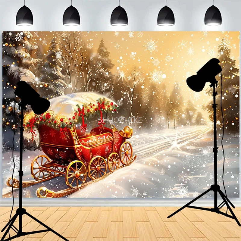 Fondo de fotografía de chimenea de día de Navidad ventana grande sala de estar Interior árbol de Navidad chimenea fondo de Año Nuevo XH-28