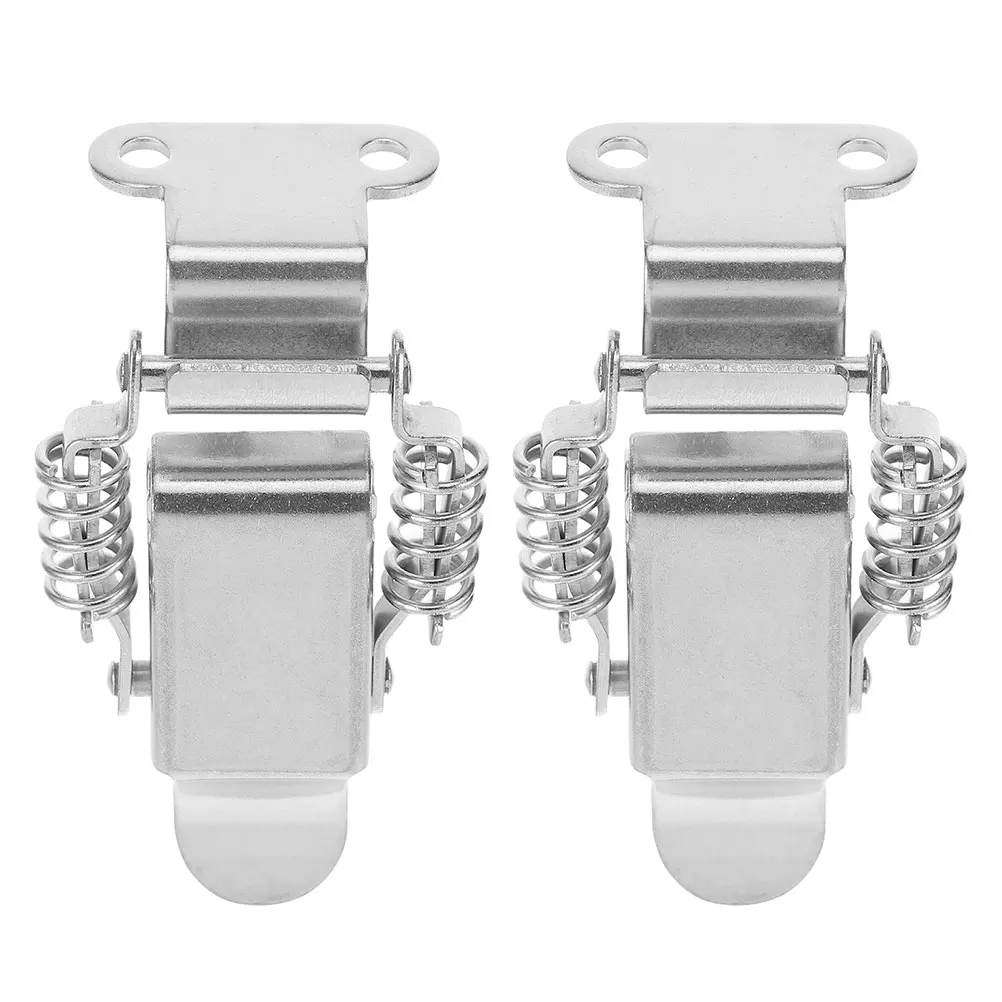 

4Pcs Metal Toggle Latch Spring Loaded Stainless Steel Clasp for Box Lid Door Locking Mechanism Secure Cabinet Case Closure
