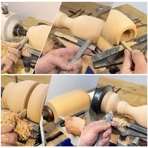 TASP HSS वुड टर्निंग टूल्स लेथ स्पिंडल रफिंग बाउल गॉज वुडवर्किंग वुडटर्निंग छेनी अखरोट के हैंडल के साथ 6 best sales लकड़ी का काम - №1