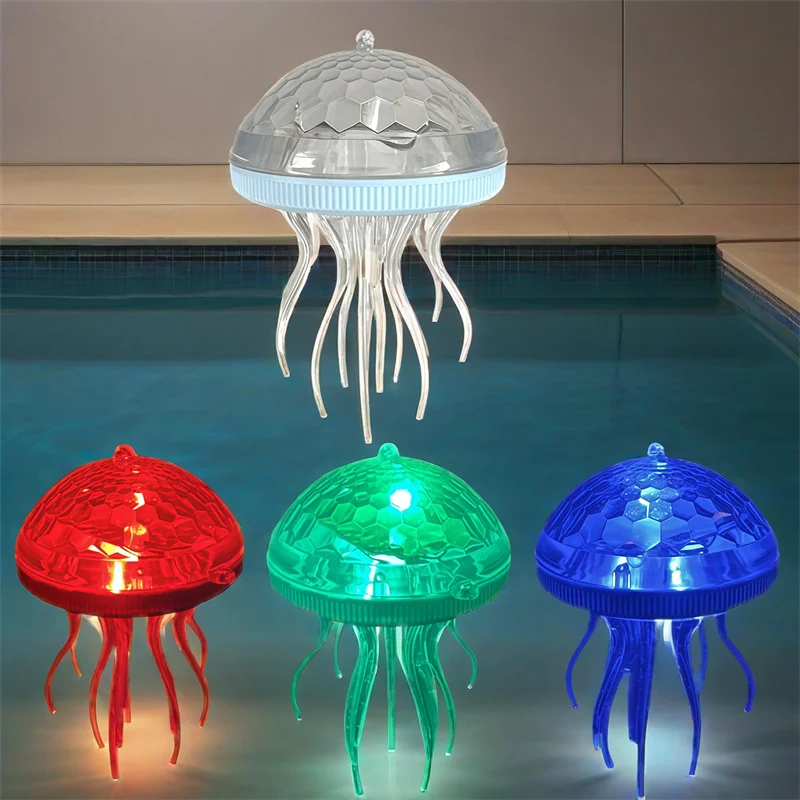 Colorful Change Submersible Underwater Lighting Jellyfish Lamp Floating Light Bathroom Atmosphere Lamps Pool Night Projection