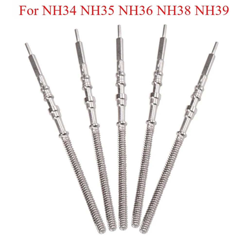 5-50 Stück Uhrenwerk-Stahlkronen-Set, Ersatzteile für NH35 NH36 NH38 NH39 Uhrwerke