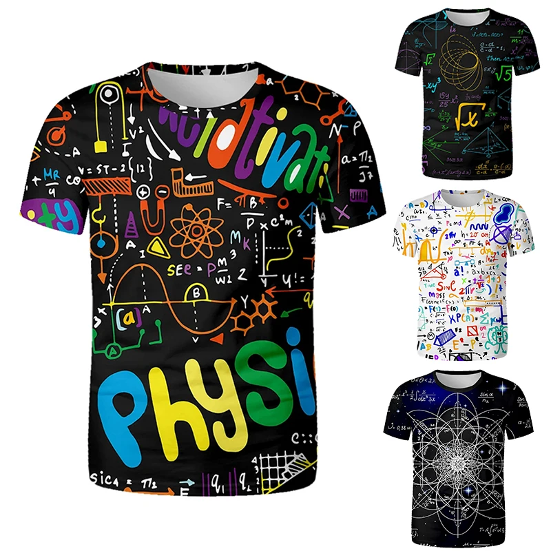 

Футболка Мужская/женская с круглым вырезом, забавный топ с математической формулой и графическим принтом, с коротким рукавом, модель Y2k, лето