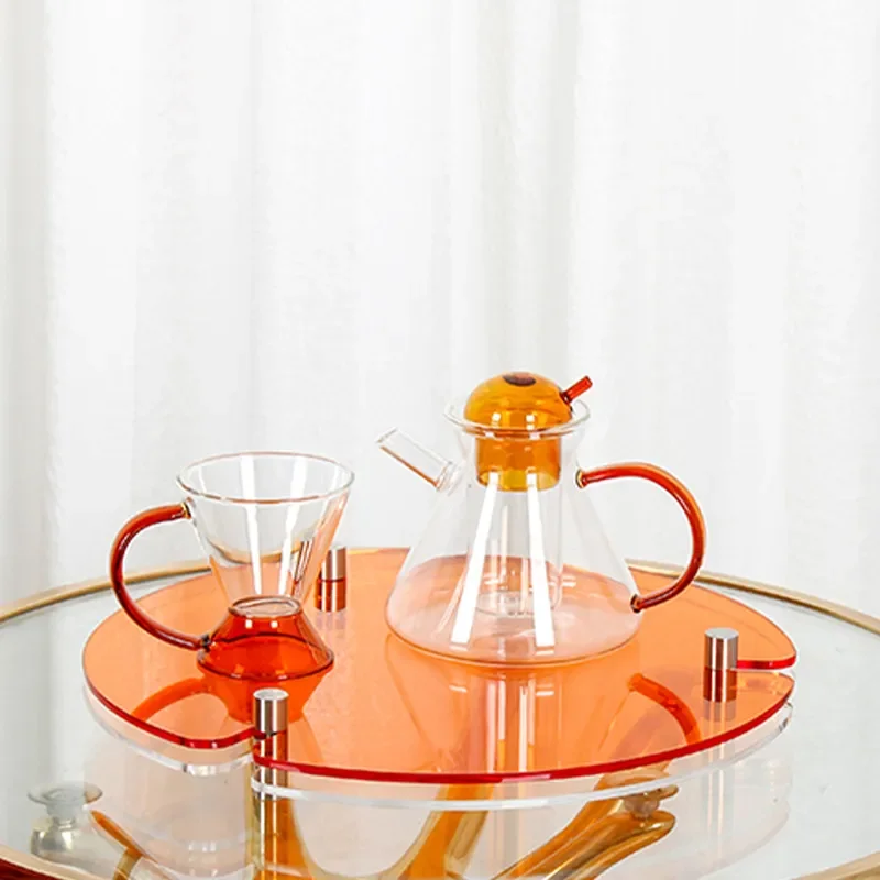 Modern Acrylic Tray for Jewelry Storage Creative House Model Ornament Simple Decor for Living Room Bedroom Dining Table