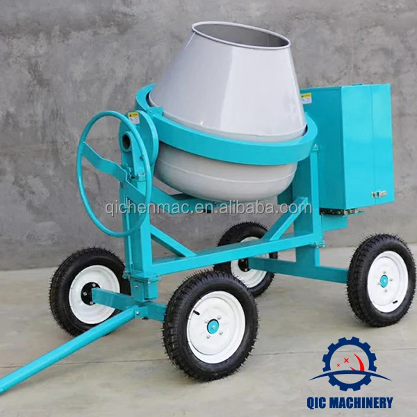 Best Quality 120L Mini Electric Portable Concrete Mixers High Performance CM120 with Engine Pump Motor Manual Discharge