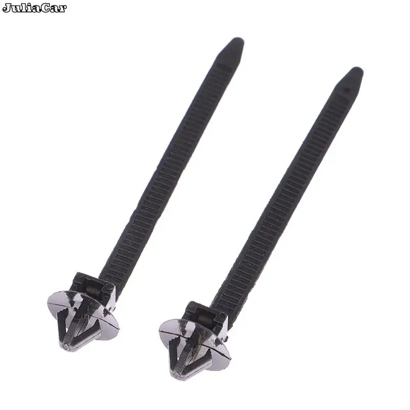 10Pcs Car Nylon Tie Wrap Cable Fixed Fasteners Clips Black Car Cable Fastening Zip Strap For All Cars