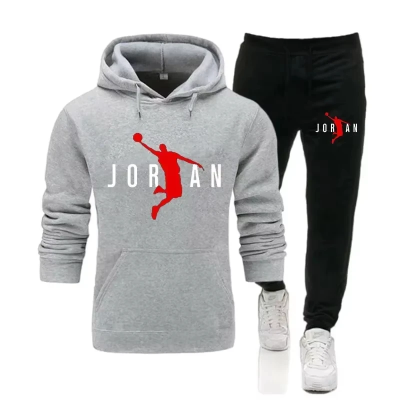 2026New Fall Winter Men's Tracksuit Hoodie Pants 2Pcs Sets Suit Leisure Sweatshirts Sweatpants Fashion Trends Brand Clothing