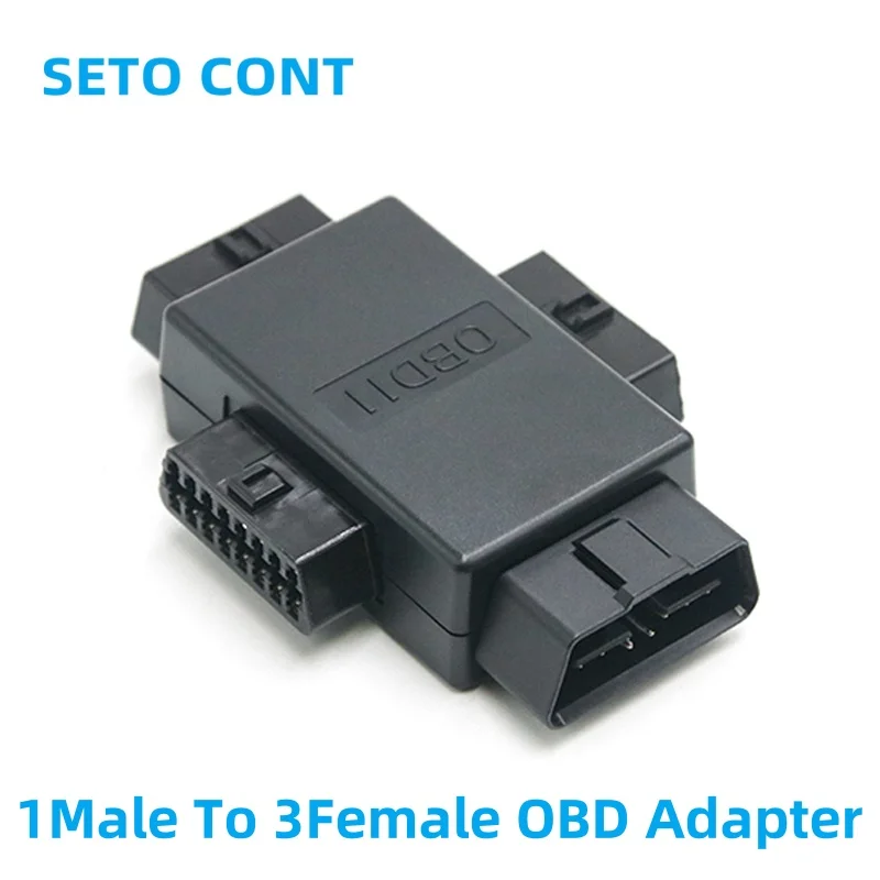12V 24V OBD Full 16 Pin 1 Male To 3 Female 3-in-1 OBDII Cable Splitter Converter OBD Adapter for OBD2 Diagnostic Signal Transfer