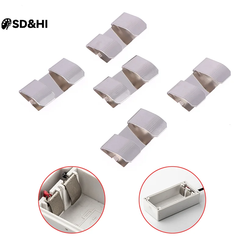 5/10Pcs Dual AA CR2 Leaf Spring Battery Contact AA Battery Connector BC-5206 Positive And Negative Electrode Springs Piece