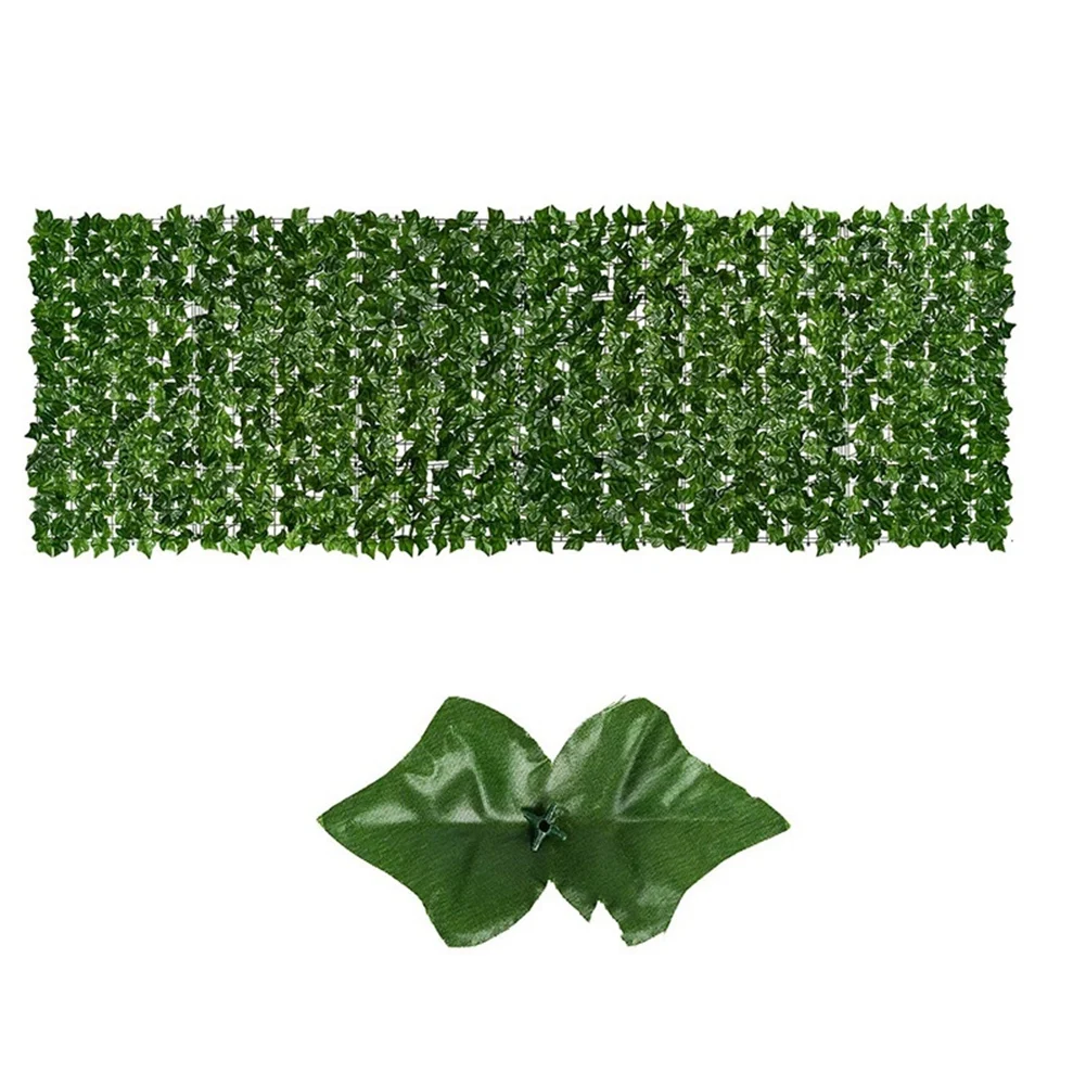 Artificial Sweet Potato Leaf Privacy Fence Artificial Hedge Fence Decoration, Suitable for Outdoor Decoration, Garden