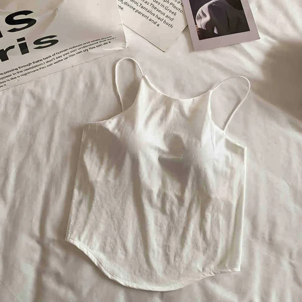 Fashion Wireless Sexy Camisole Beauty Back Seamless Crop Top Wire-Free Tank Women Summer Wear
