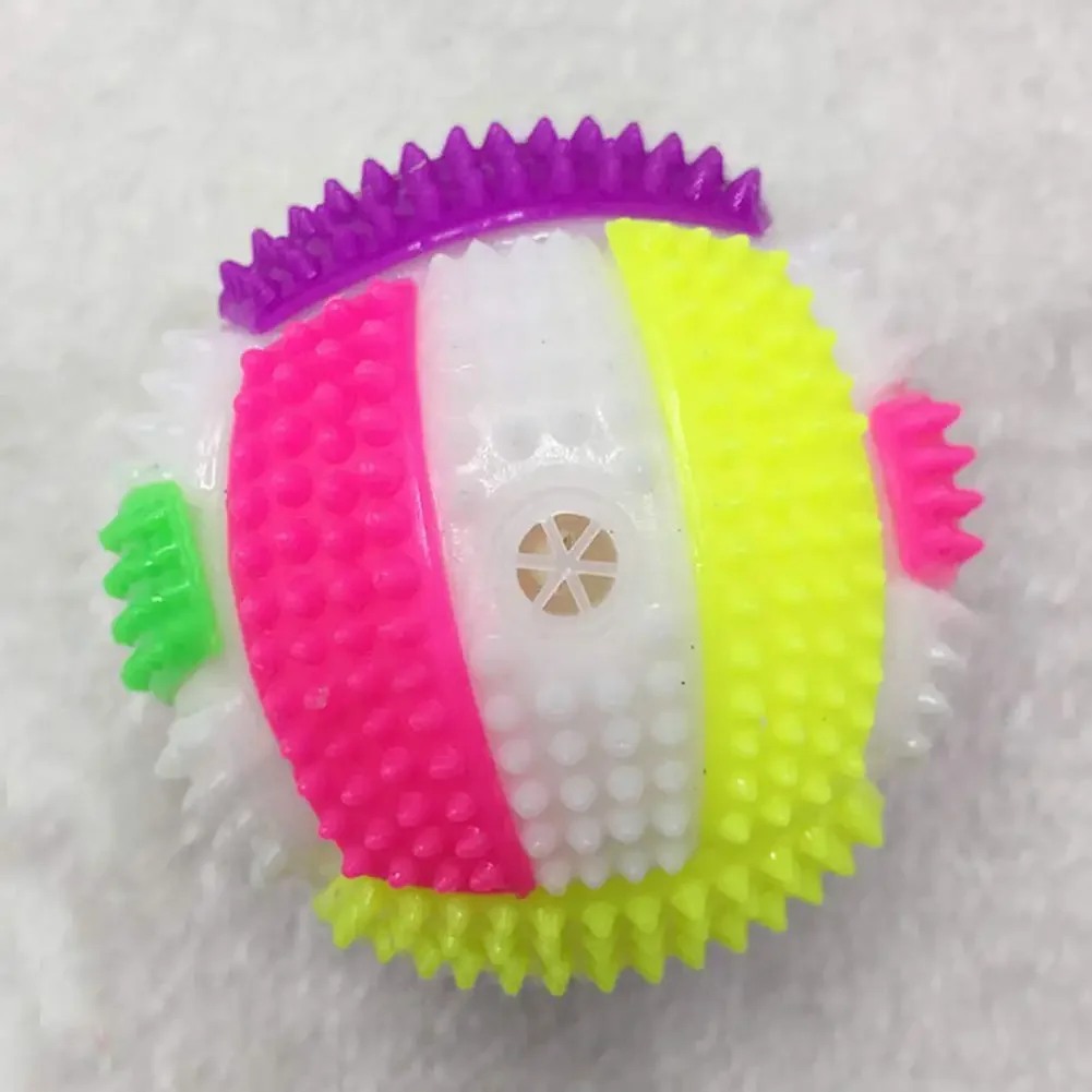 Light Up Dog Ball Glow in The Dark Dog Squeaky Toy Bounce Activated Toy PET Ball for Dogs Cats Puppy Easy To Clean