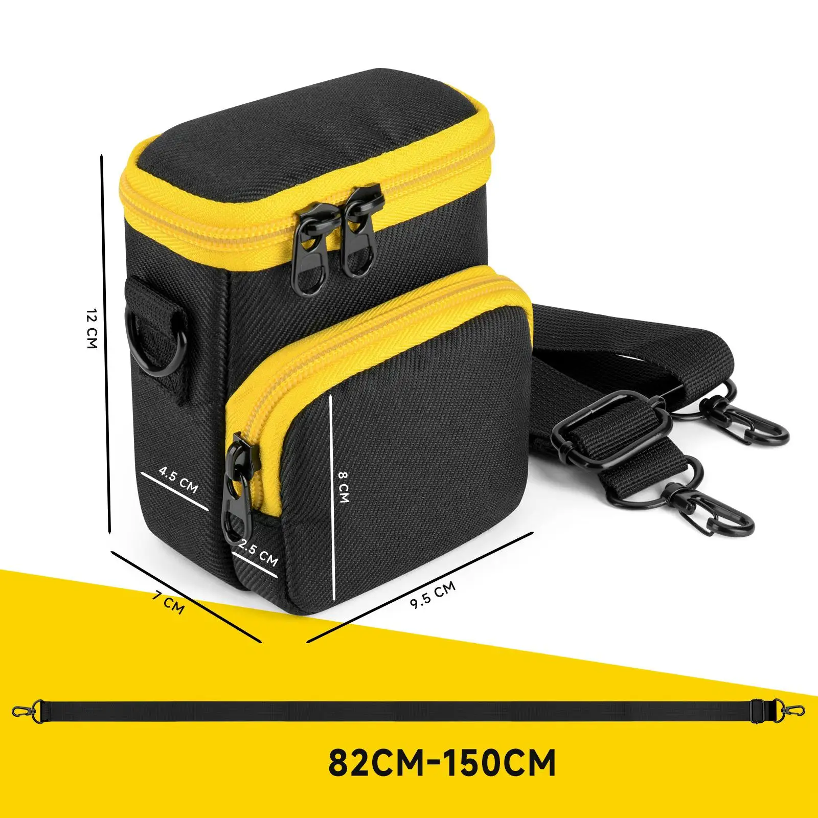 حقيبة حمل حقيبة الكاميرا لملحقات الكابلات من قماش أكسفورد خفيفة الوزن وحزام كتف للكاميرا وجيب مزدوج لـ FZ53 #1