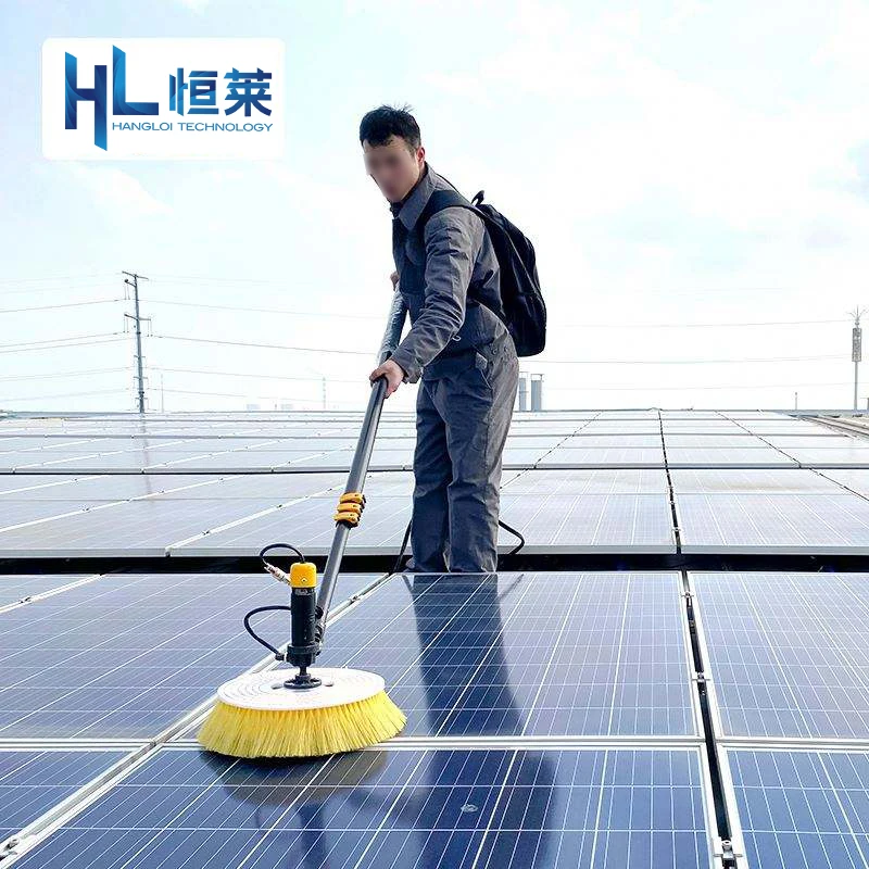 New type solar power panel cleaning robot electric water spray brush tool equipment for cleaning roof photovoltaic panels