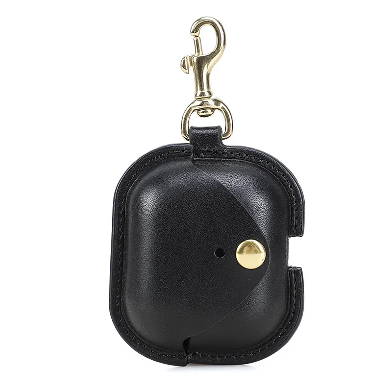 AirPods 4a generación cierre a presión envoltura de burbujas cubierta completa caja de auriculares cubierta protectora de cuero genuino 8X6.5X2Cm 24g