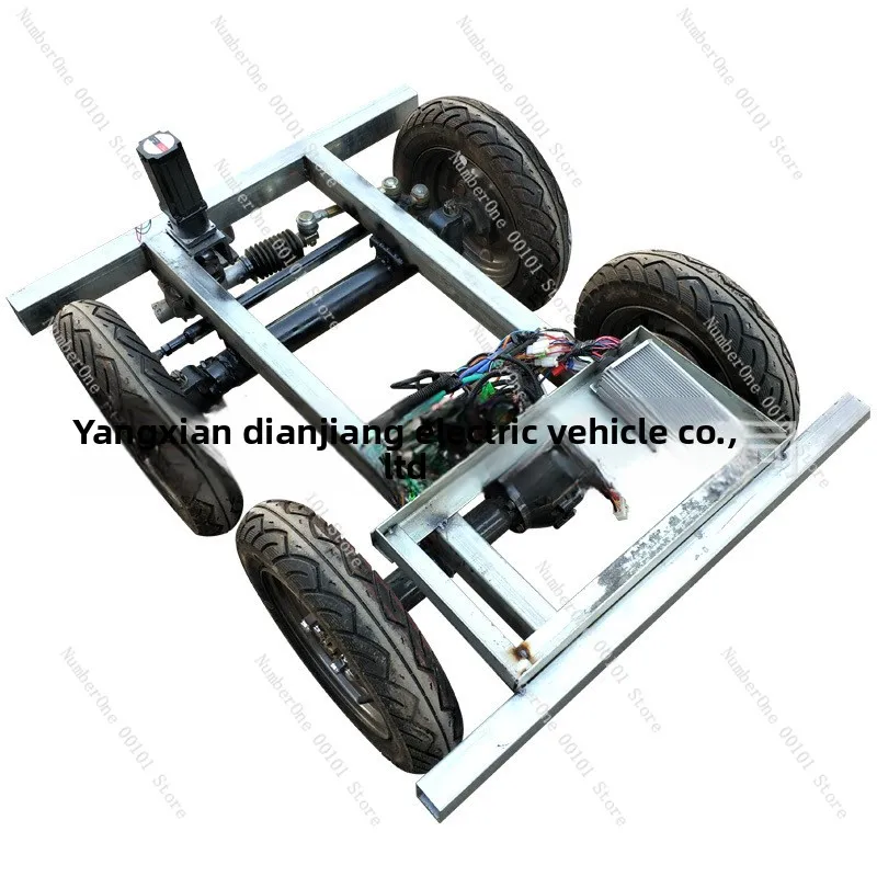 

Электрическое шасси с дистанционным управлением, проводное управление, беспилотный автомобиль, автономное вождение, четырехколесный транспорт, пульт дистанционного управления, возможность связи.