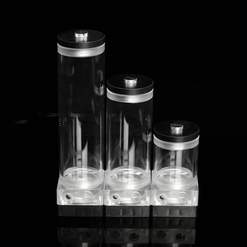 PC liquid cooling pump with water tank DC 12v water cooling pump with water tank 190mm big power quiet pump straight inlet