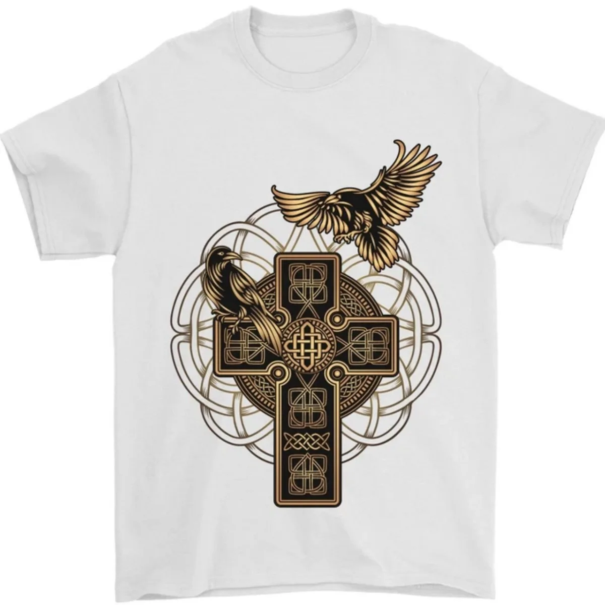 

Odins Raven Celtic Nordic Warrior Thor Ragnar T-Shirt 100% Cotton O-Neck Short Sleeve Summer Casual Mens T-shirt Streetwear