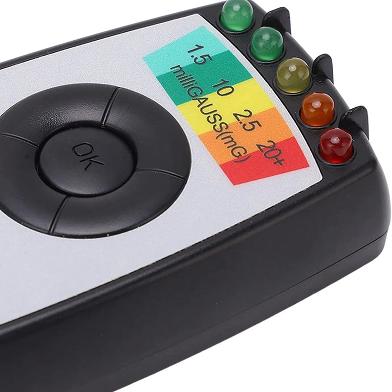 Magnetic Field Detector LED Equipment Electromagnetic Radiation EMF Meter Portable Five Detection Indicators