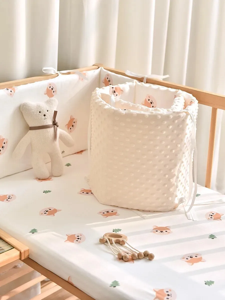 

Хлопковые бамперы 200*30 см для детской кроватки, цельная защита для колыбели, подушки, украшение кровати для новорожденных, бампер для детской кроватки