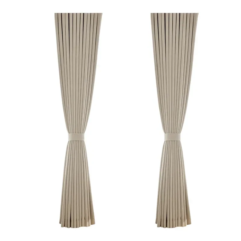 N3095 chenille thickened high blackout curtains light French cream style finished product