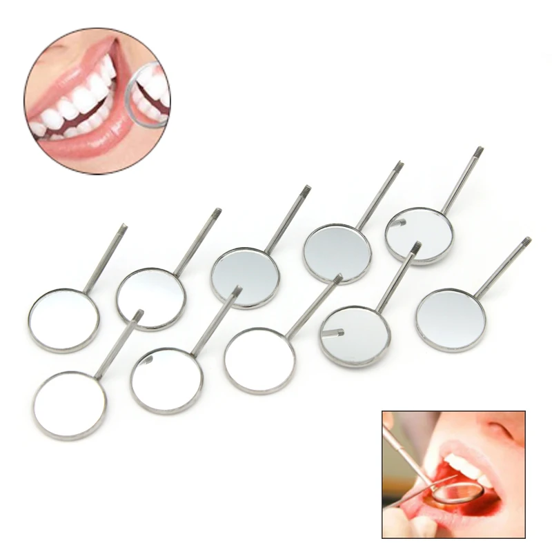 

10pcs Dental Double Sided Mouth Mirror Autoclavable Premium Front Surface Mouth Exam Reflector Oral Mirror Tooth