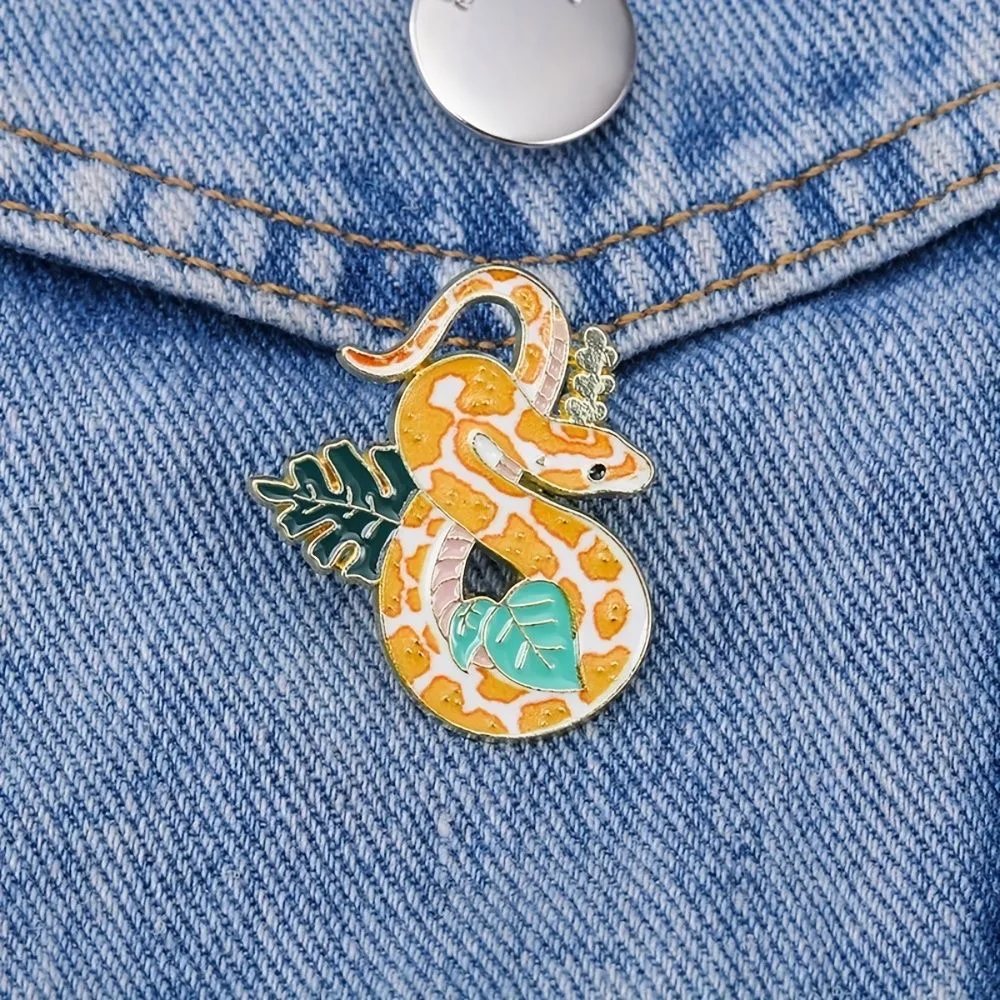 【Оригинальный дизайн 】 милая маленькая брошь в виде змеи, значок из сплава, аксессуары для одежды, аксессуары для рюкзака, ins