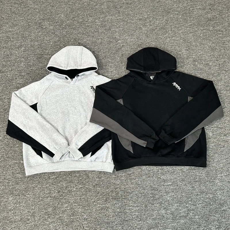 

Американская трендовая толстовка с капюшоном Mertra и вышивкой букв, уличная одежда, толстовка с капюшоном контрастного цвета, пуловер для мужчин и женщин