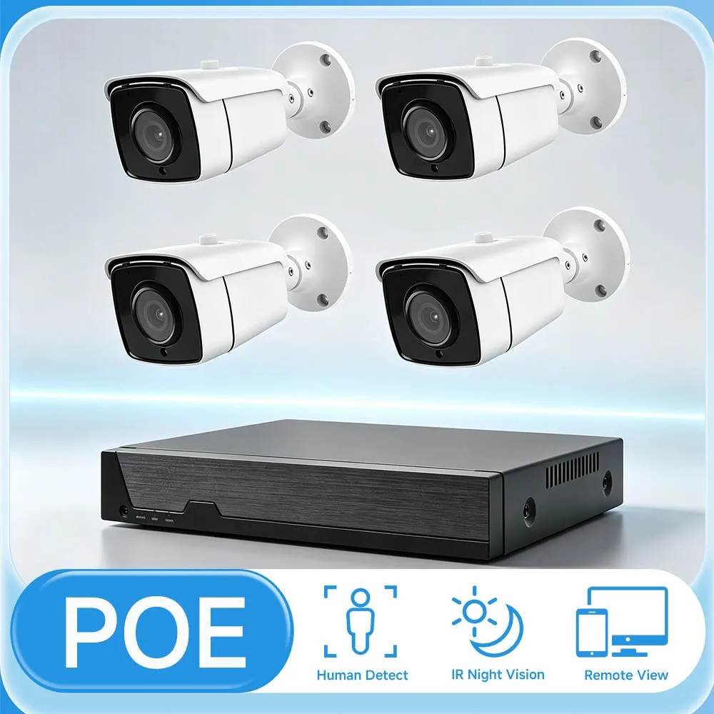 BFMore H.265 Ultra HD 8MP POE NVR Network Video Recorder 8CH NVR For POE 5X Zoom IP камера P2P TF & HDD Storage Plug And Play