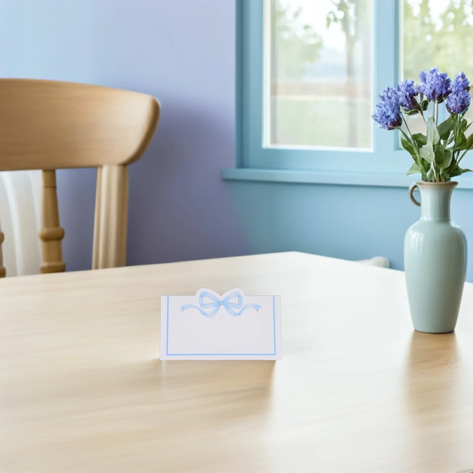 

100Pcs Durable Pink Bow Tent Name Cards for Wedding Birthday Party Table Setting Decorative Wedding Place Cards for Table