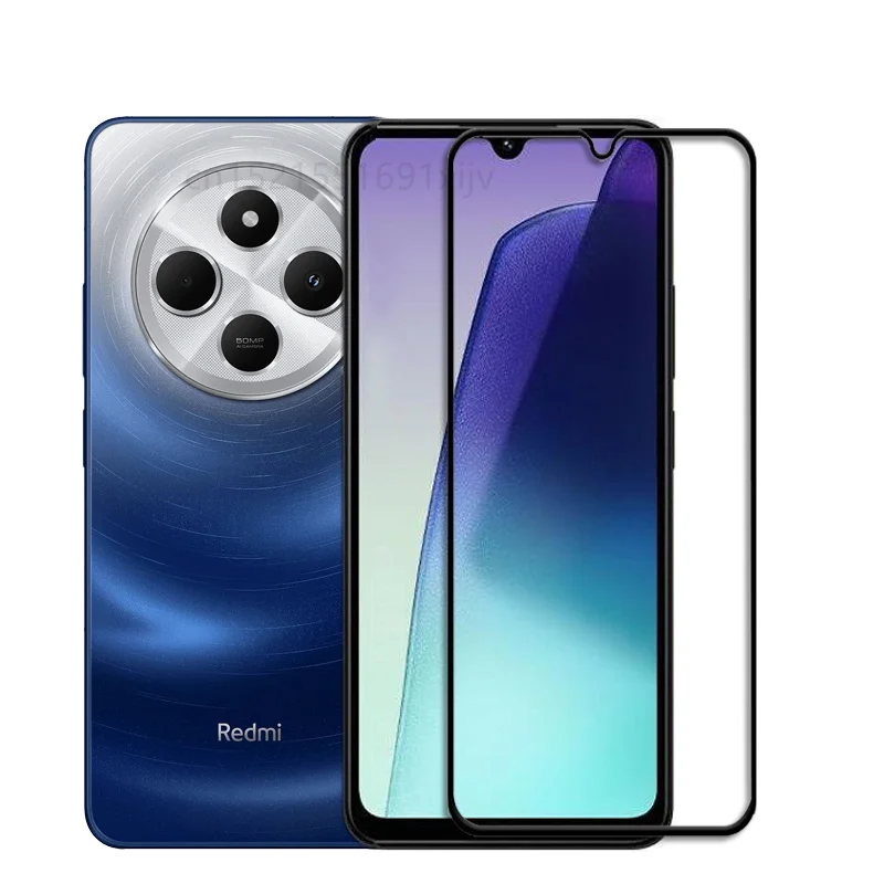 6in1 Glass For Redmi 14C Full Cover Tempered Glass Redmi 14C 13C 12C Screen Protector 9H Protective Phone Lens Film Redmi 14C