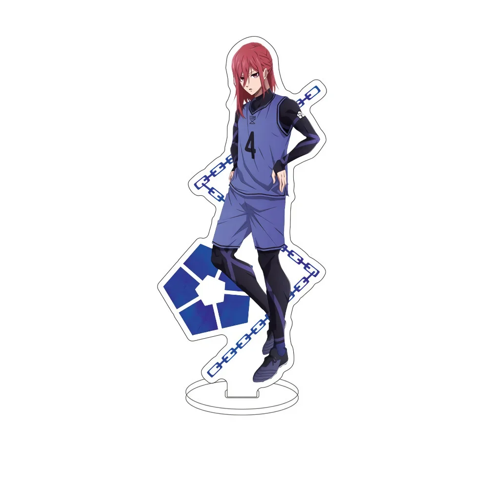 Anime 15Cm Blue Lock Figure Acrylic Stands Cosplay Isagi Chigiri Bachira Nagi Karasu Animation Blue Prison Model Plate Gift