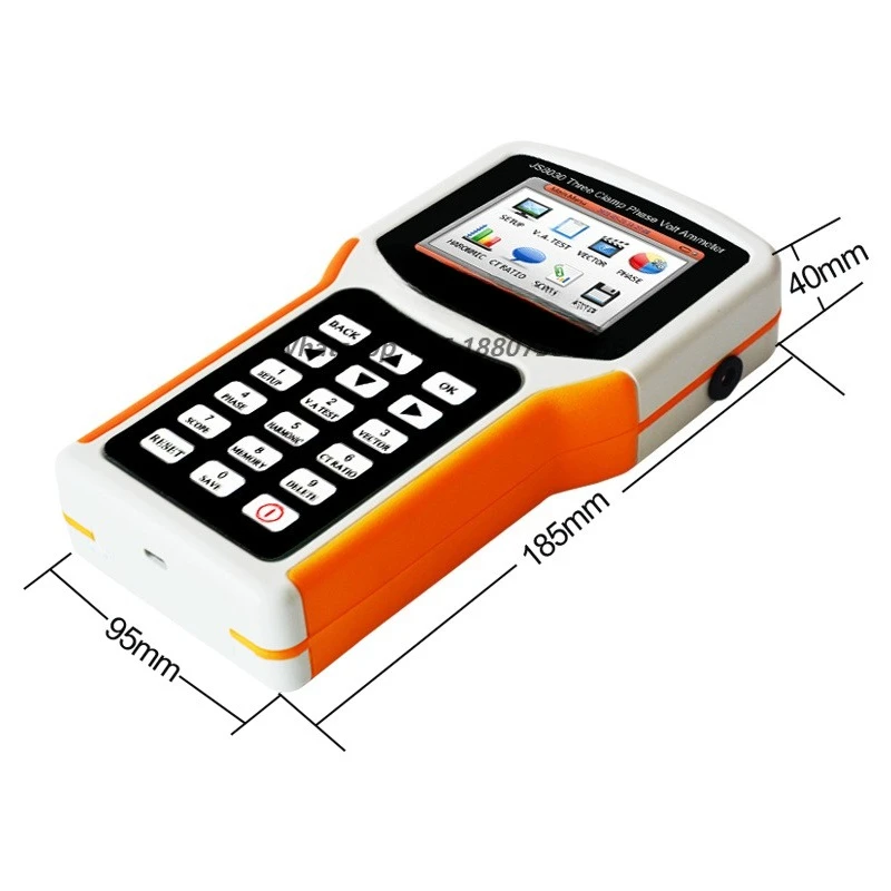 JS8030 Digital Power Quality Analyzer 3 Clamp Phase Voltage Current Frequency Meter AC Testing Equipment Voltmeter Ammeter