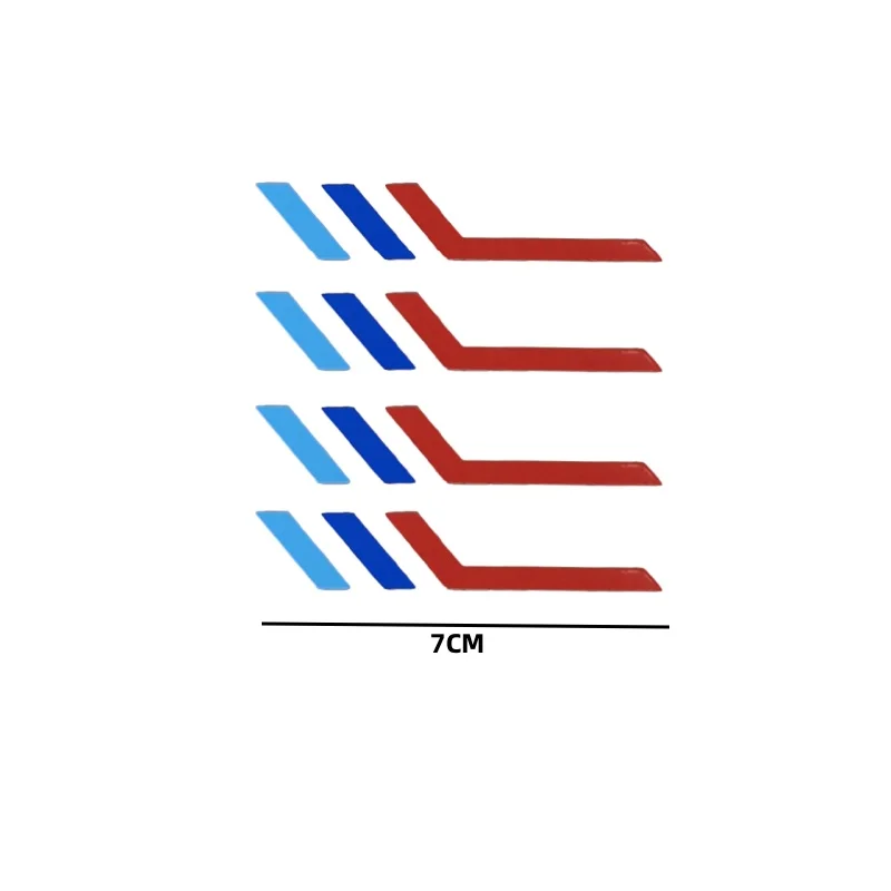 4Pcs M-Colored Stripe Decals For BMW Performance E28 E30 E34 E46 E39 E60 F87 F84 M3 M5 M2 Center Pillar Wiper Blade Sticker