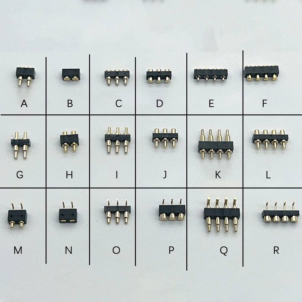 1 Stück 2P 3P 4P 2,54 mm Rastermaß Pogo-Pin-Steckverbinder, federbelasteter Prüfstift, SMT DIP Durchsteckmontage, gebogener Typ, Stecker und Buchse, Lade-Pogo-Pin – Detail 2