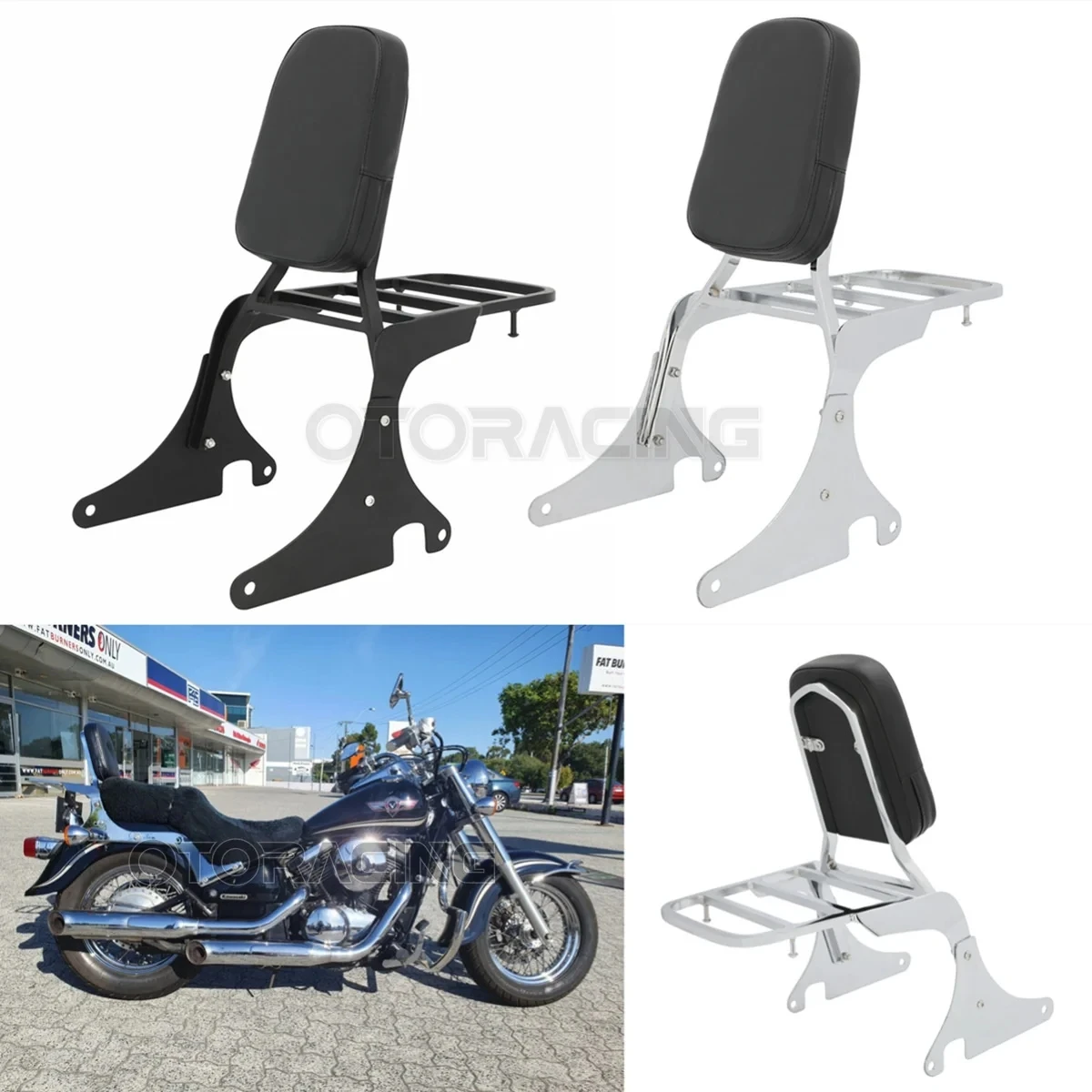 

Motorcycle Backrest Sissy Bar Luggage Rack For Kawasaki Vulcan 400 800 VN400 VN800 1996-2019 2012 2013 2014 2015 2016 2017 2018