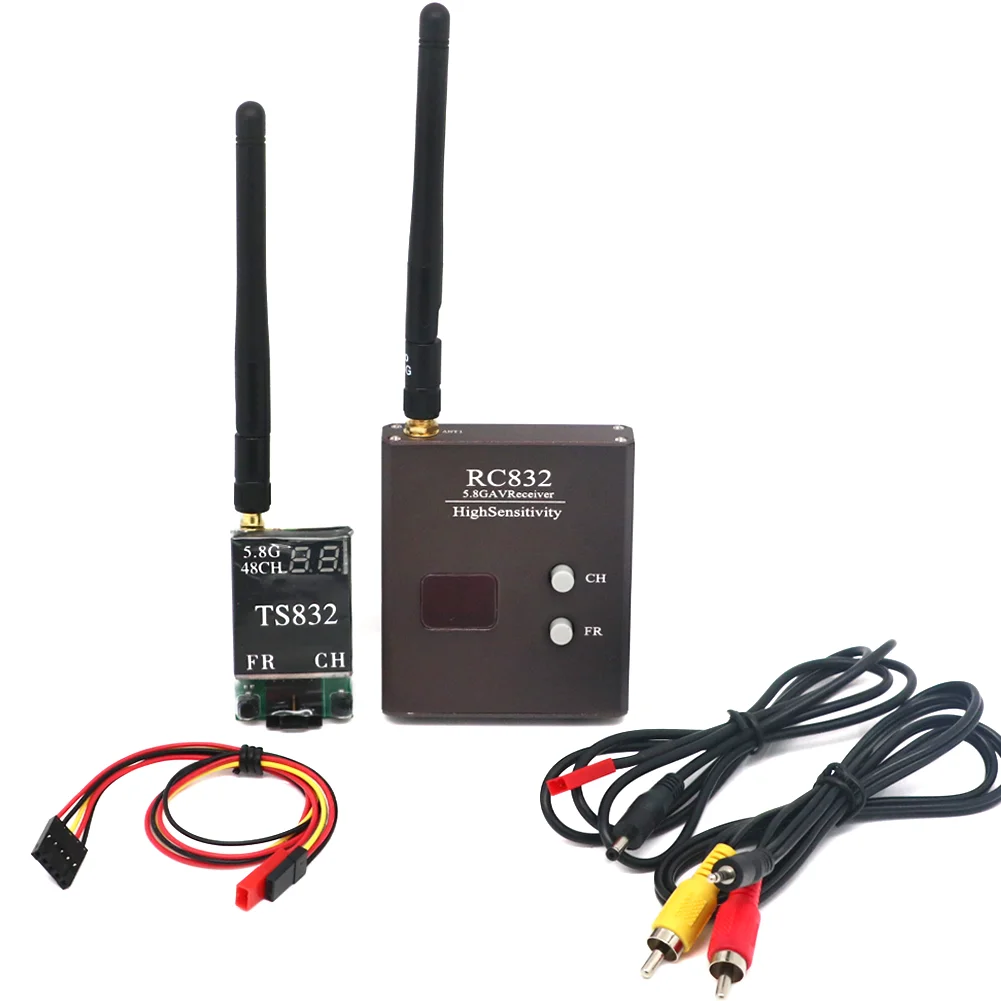 NEW 48CH 5.8G 600mw 5km Wireless AV Transmitter TS832 & Receiver RC832 & 1000TVL camera for FPV Quadcopter Aircraft