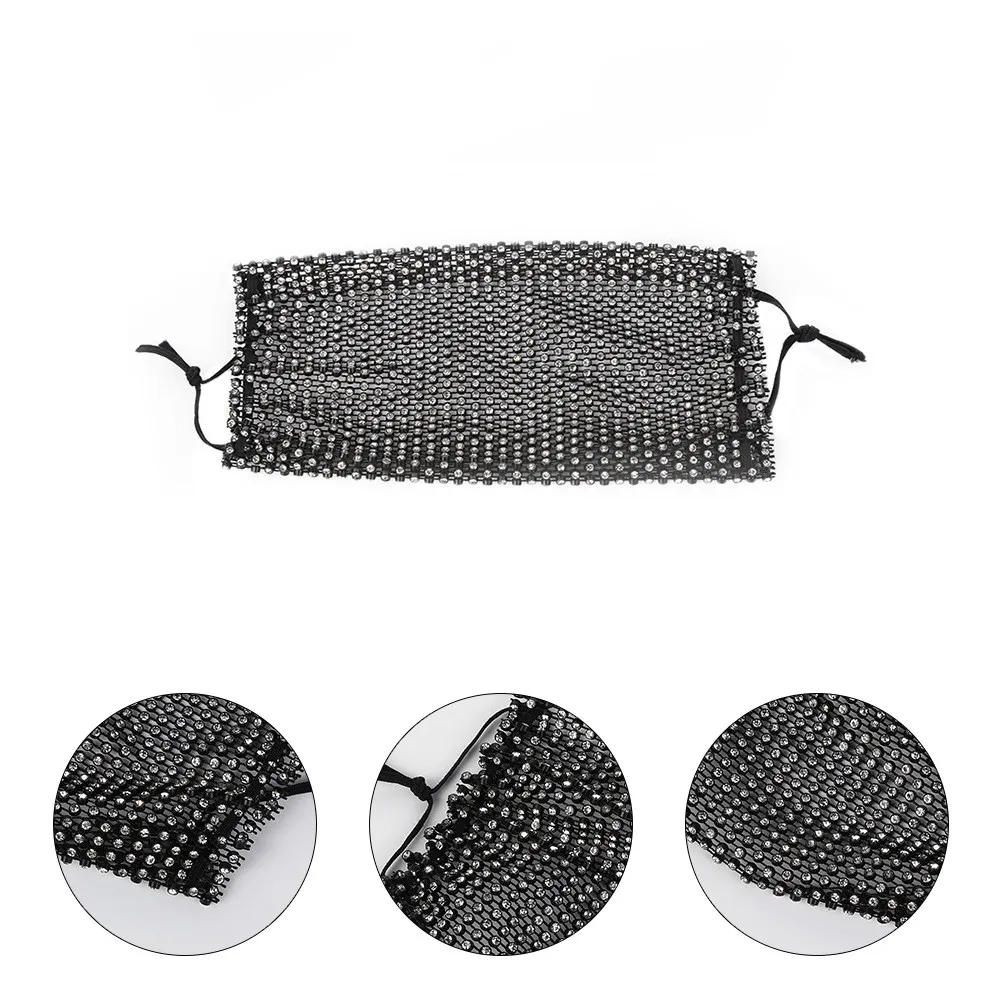 1Pcs Glitter Rhinestone Mask Women Trendy Lightweight Comfortable Anti Dust Face Cover Fashion Decorative Outdoor Creative Mouth