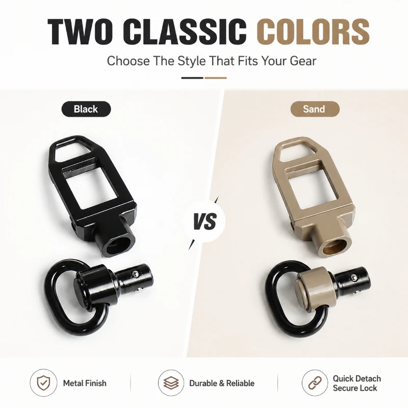 High‑Strength Lanyard Hanging Component Quick‑Detach Rotatable D‑ring Easy Assembly For 20mm Standard Rail