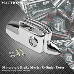 Rear Brake Master Cylinder Cover Motorcycle For Harley Touring Road King FLHR Street Electra Glide FLHT FLTRX 08-2021 Chrome ABS