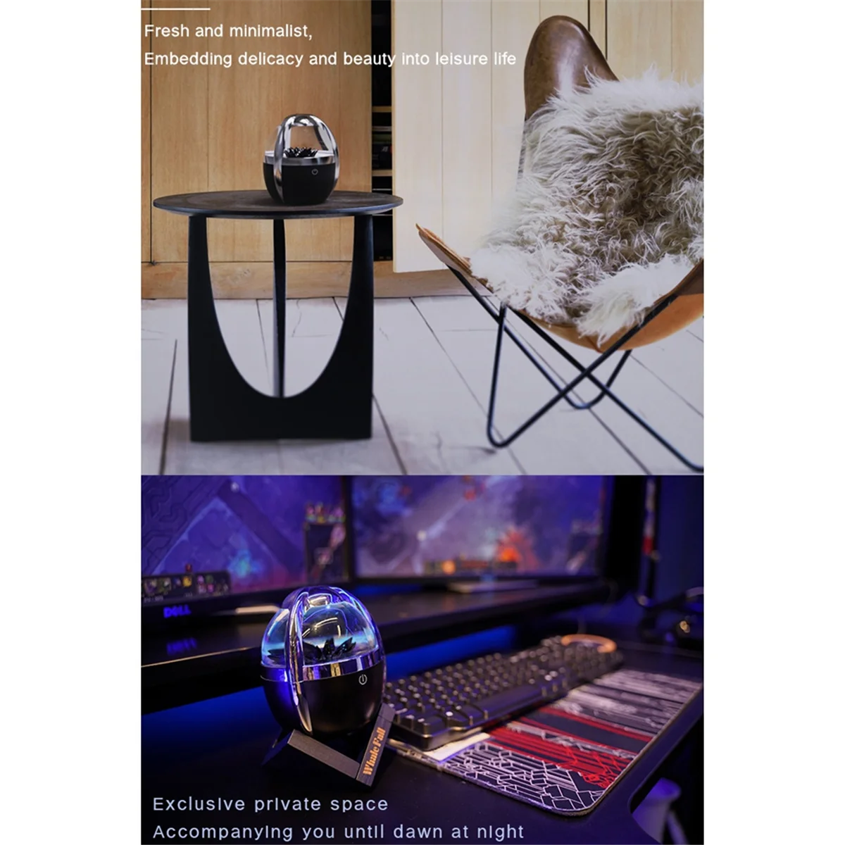 BFYLW Magnetic Fluid Speaker Bluetooth 5.0 with Music Rhythm Visuals HIFI Sound Quality Wireless Speaker