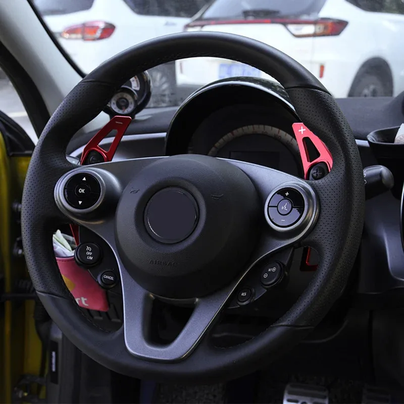 

Лопасти переключения передач для Smart Fortwo 2009-2017 forfour 2015-2017 451 453, автомобильный рычаг переключения передач, наклейки DSG, Стайлинг автомобиля